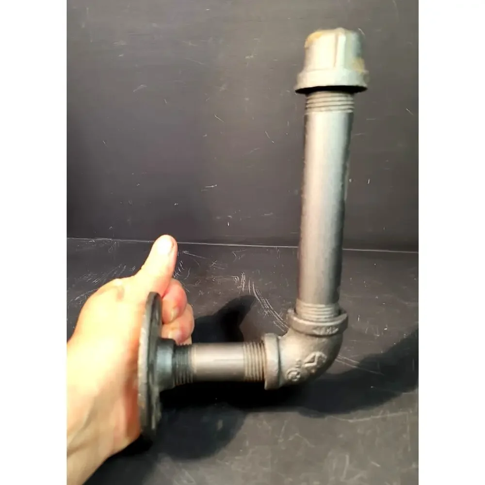 1955.  Industrial Pipe Chic Hand Towel Toilet Paper Holder Gunmetal Grey